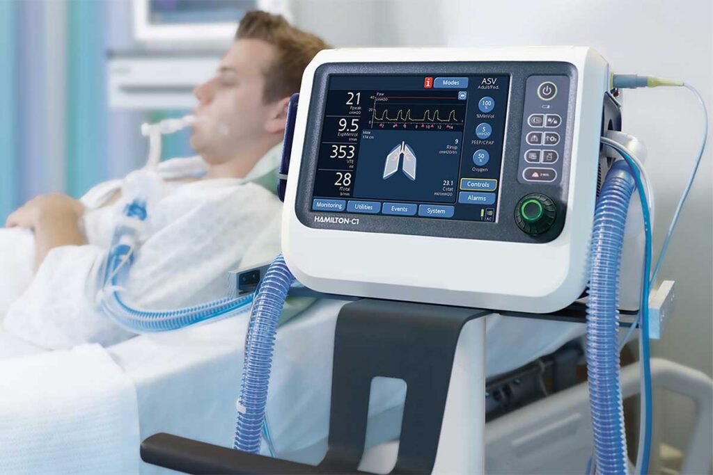 اتصال ونتیلاتور به بیمار