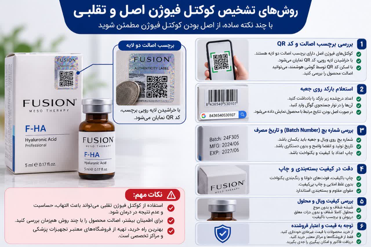 تشخیص اصل بودن کوکتل فیوژن